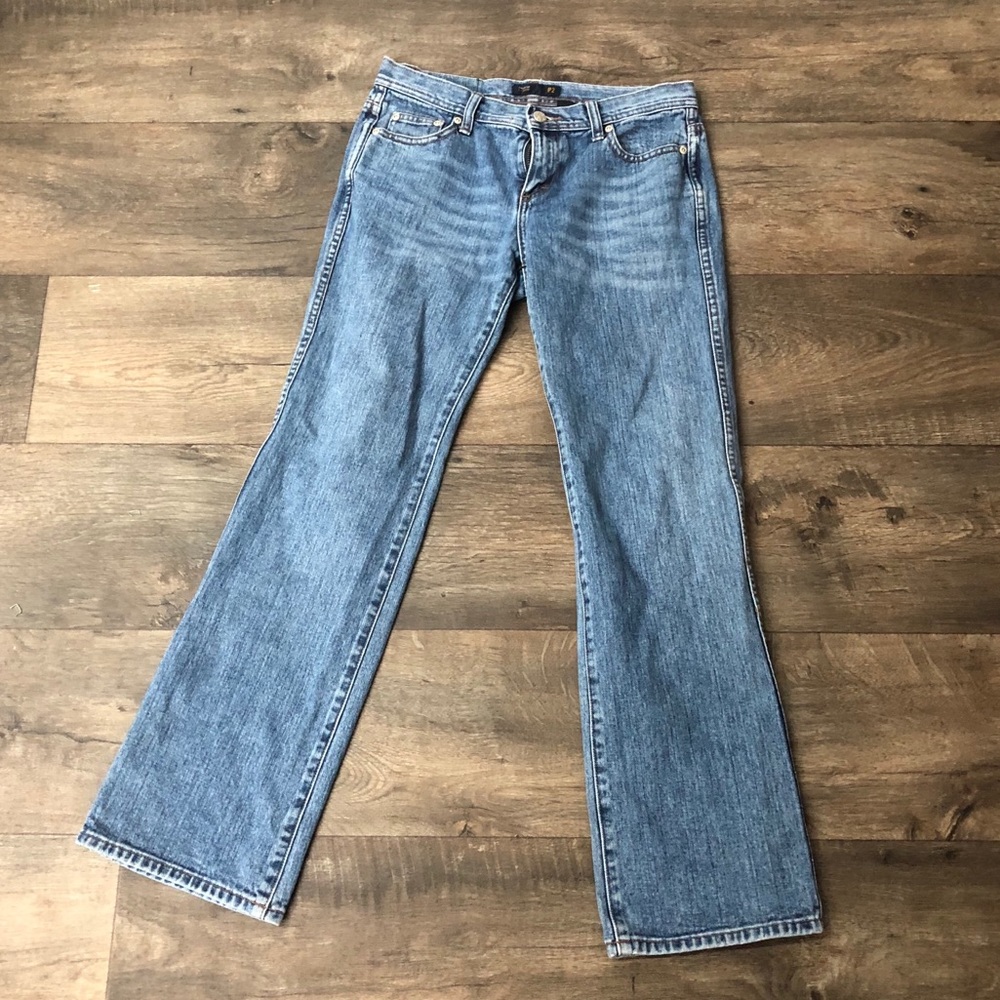 J crew straight leg denim jeans size 2 petite
